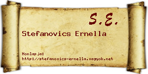 Stefanovics Ernella névjegykártya